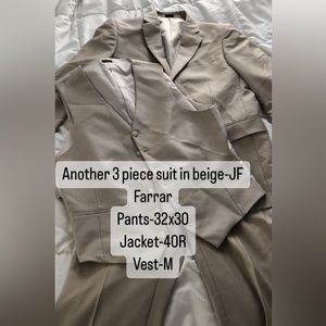 3 piece suit in beige